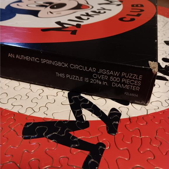 Vintage Springbok Mousekapuzzle Mickey Mouse Club Circular Jigsaw Puzzle - Picture 10 of 14